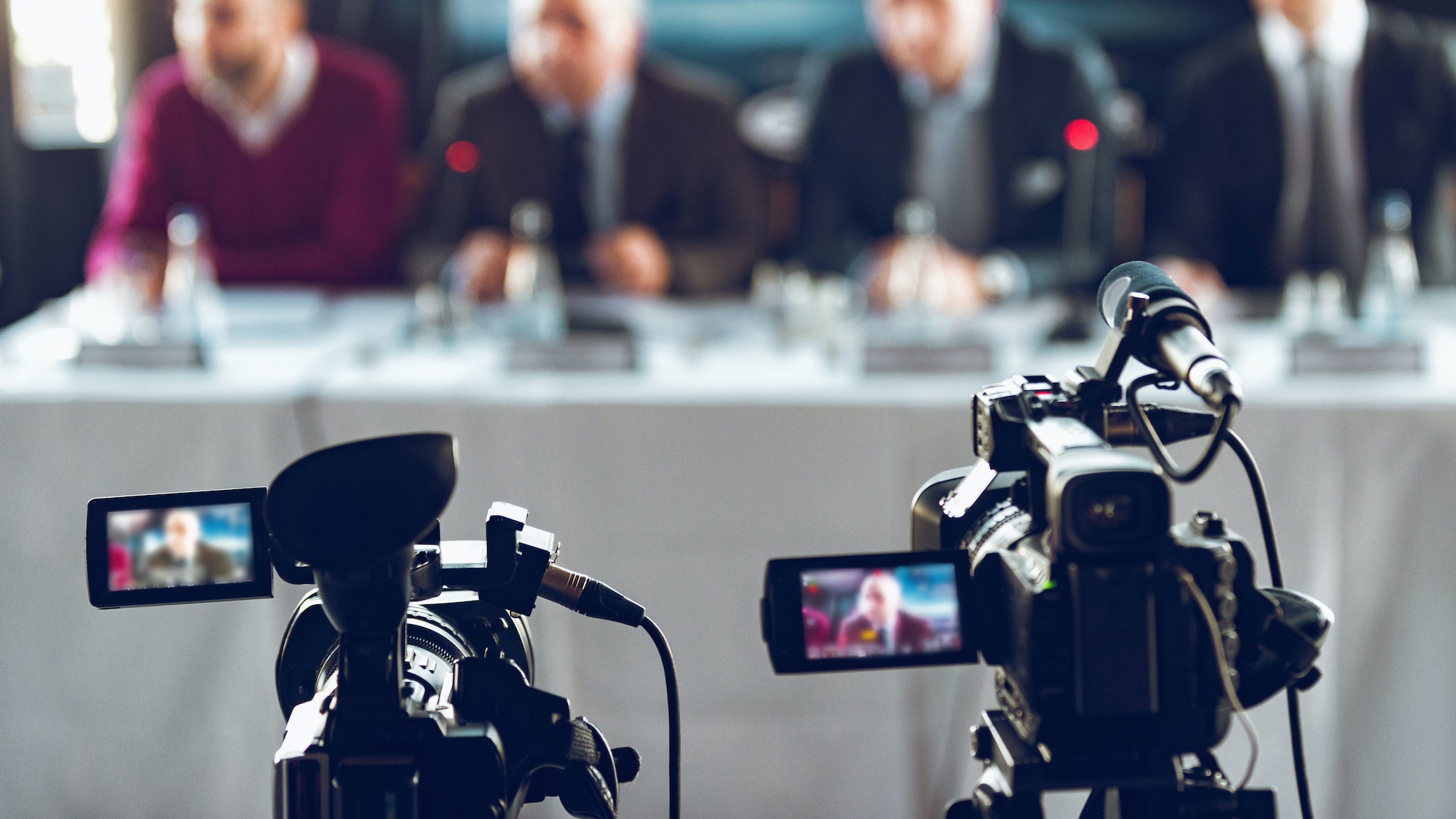 Camera At Press Conference