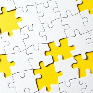 Puzzle with missing pieces