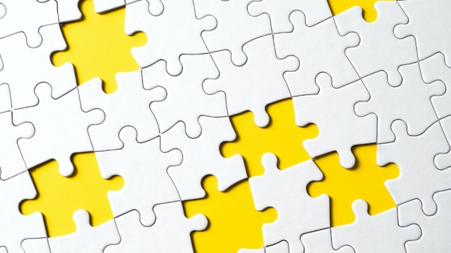 Puzzle with missing pieces